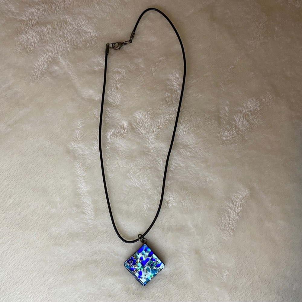 Italian Resin Hans Made Tile Charm Necklace